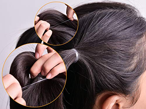 1500pcs pelo trenzado elástico bandas de gomas de pelo (claro)