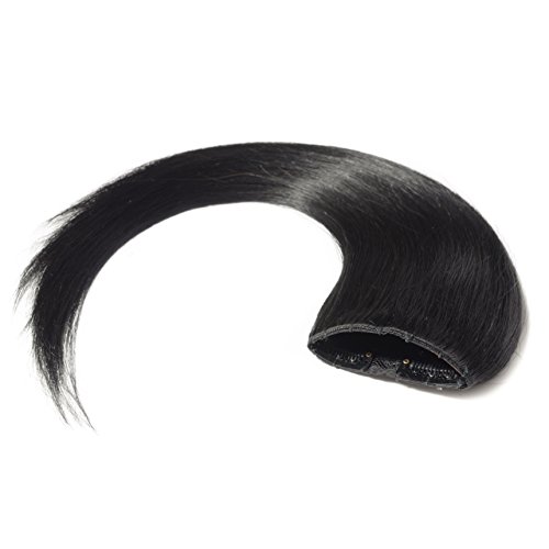 16"(40cm) SEGO Extensiones de Cabello Natural Clip Pelo Humano [#1 Negro] 100% Remy [Una Pieza 5 Clips] Postizos Pelucas Lisas (45g)