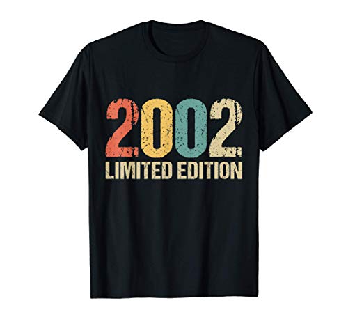 18 Años Cumpleaños Hombre Mujer Regalo Divertido 2002 Camiseta