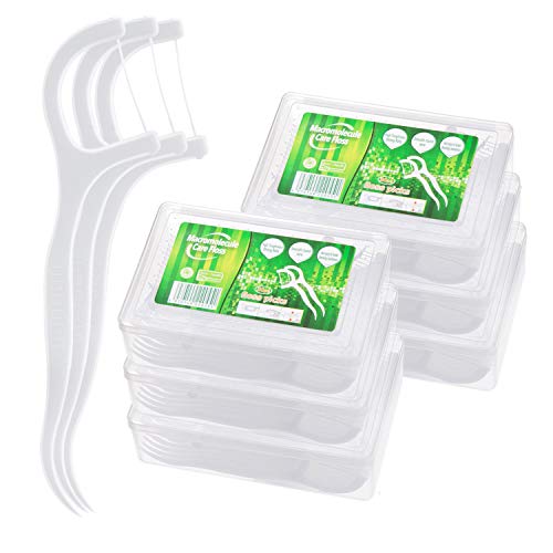 180 Piezas Hilo Dental, MOOKLIN Dental Floss Picks Dientes Cuidado dental Stick para interdental oral limpieza (Pack de 6)
