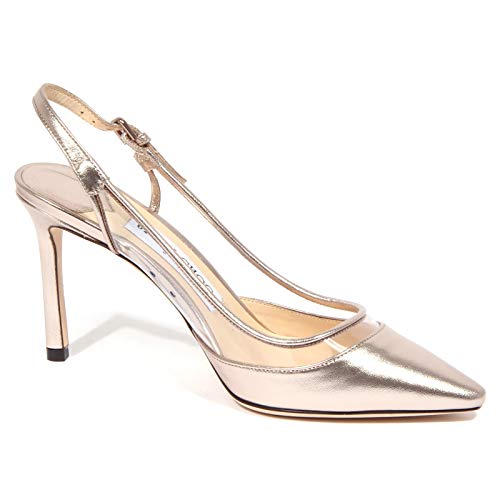 1944J Sandalo Donna Light Platinum JIMMY CHOO Erin Leather/plexi Shoe Woman [36.5]