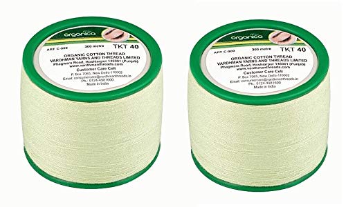 2 bobinas de hilo de algodón orgánico | hilo de enhebrar cejas de algodón orgánico | Hilos de algodón antibacteriano para depilación facial
