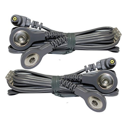 2 cables de conexión de botón - Compatible con TENS EMS VITALCONTROL - SEM 42/43/44/50 y otros - axion