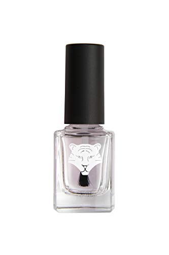 2 en 1 : Base y Capa de Acabado Vegana y Natural - Esmalte de uñas Transparente 190 - Ingredientes Naturales y de Origen Vegetal - Brillo y Larga Duración - 11 ml - ALL TIGERS.