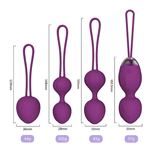 2 en 1 Kegel-Übungsgewichte -Ben Wa Ball-Sets Kegel-Bälle para Anfänger & Genuss- médico recomendado para mujeres & niñas Blasenkontrolle & Beckenbodenübungen (Lila)