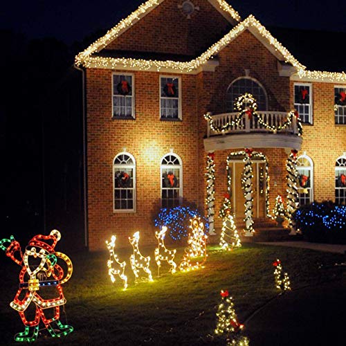 [2 Pack] Guirnaldas Luces Exterior Solar, Litogo Luces Led Solares Exteriores Jardin 12m 120 LED 8 Modos Cadena de Luces Decoracion para Navidad, Terraza, Fiestas, Bodas, Patio, Jardines, Festivales