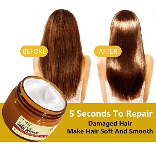 2 Pack Magical Treatment Hair Mask Nourishing Conditioner, 5 Seconds Hair Root Repair Advanced Molecular Hair Detoxifying Mask for Damaged, Dry Hair 60ml