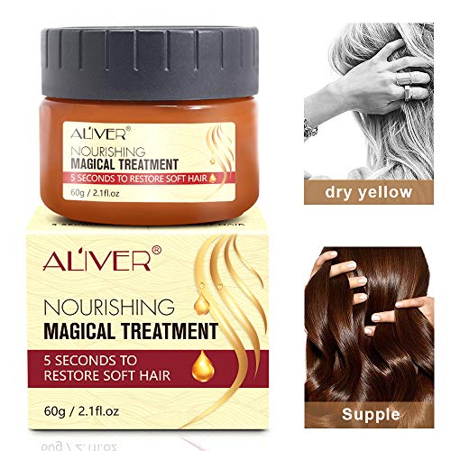 2 Pack Magical Treatment Hair Mask Nourishing Conditioner, 5 Seconds Hair Root Repair Advanced Molecular Hair Detoxifying Mask for Damaged, Dry Hair 60ml