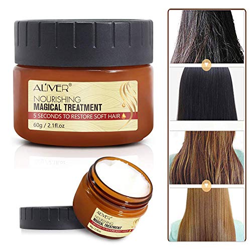 2 Pack Magical Treatment Hair Mask Nourishing Conditioner, 5 Seconds Hair Root Repair Advanced Molecular Hair Detoxifying Mask for Damaged, Dry Hair 60ml