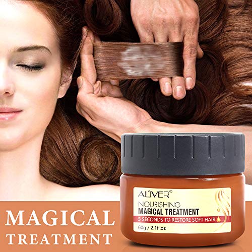 2 Pack Magical Treatment Hair Mask Nourishing Conditioner, 5 Seconds Hair Root Repair Advanced Molecular Hair Detoxifying Mask for Damaged, Dry Hair 60ml