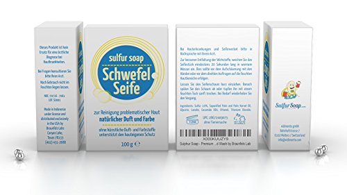 2 Pack - Premium 10% Sulfur Soap Cleansing Bar by Braunfels Labs