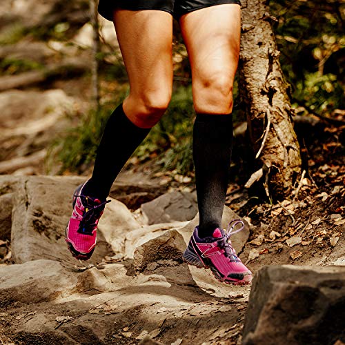 2 Pares Calcetines/Medias de Compresión para Hombres y Mujeres, Running, Deporte, Correr, Senderismo, Volar, Viajar, Varicosas, Embarazo y Médicos (EU 43-46, Gris - 2 Pairs)