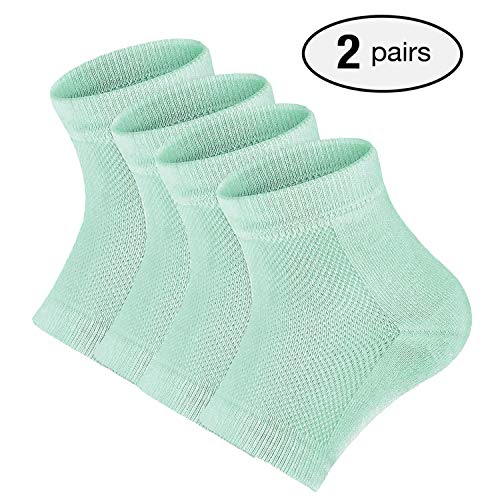 2 Pares de Calcetines Suaves de Gel Humectante para Recuperación y Suaviza de Piel Seca Agrietada de Pies, Hidratante Cuidado de los pies Exfoliante Dry Heel Pedicura.