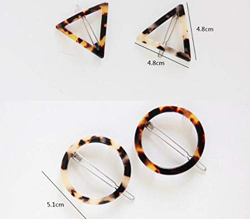2 pares de horquillas geométricas para el pelo con estampado de leopardo, horquillas para el pelo, pasador de pelo, accesorio para el peinado para mujeres y niñas, el mejor regalo de Navidad