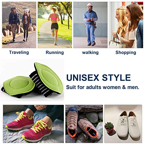 2 pares de mangas acolchadas de compresión para la fascitis plantar, arcos caídos, espolones de talón, problemas de pies ásperos para hombres y mujeres (gruesas)