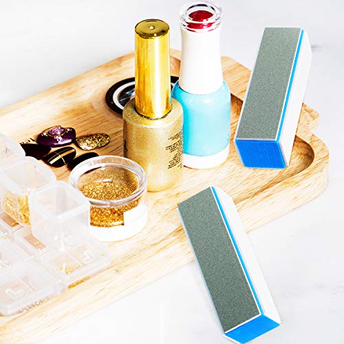 2 Piezas Bloque de Tampón de Uñas 4 Lados Bloque de Lima de Uñas Herramienta de Uñas de Pulido Tampón de Lima de Lijado Herramienta de Manicura de Bloque de Lijado Superficie Brillante para Uñas