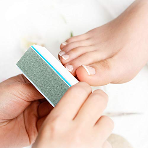 2 Piezas Bloque de Tampón de Uñas 4 Lados Bloque de Lima de Uñas Herramienta de Uñas de Pulido Tampón de Lima de Lijado Herramienta de Manicura de Bloque de Lijado Superficie Brillante para Uñas
