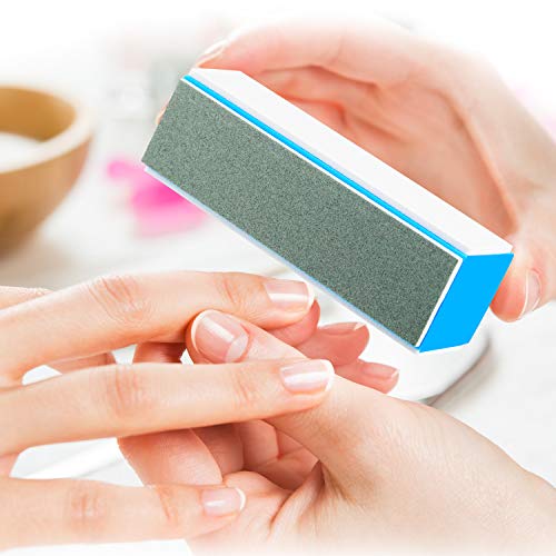 2 Piezas Bloque de Tampón de Uñas 4 Lados Bloque de Lima de Uñas Herramienta de Uñas de Pulido Tampón de Lima de Lijado Herramienta de Manicura de Bloque de Lijado Superficie Brillante para Uñas