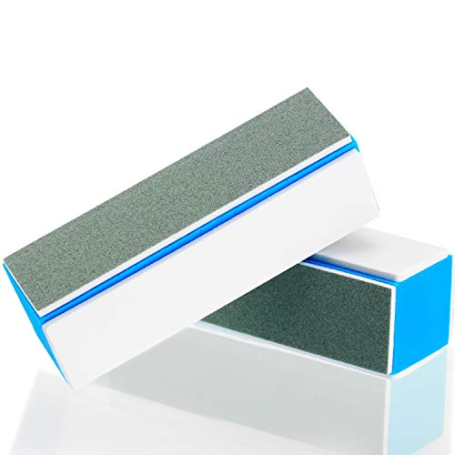 2 Piezas Bloque de Tampón de Uñas 4 Lados Bloque de Lima de Uñas Herramienta de Uñas de Pulido Tampón de Lima de Lijado Herramienta de Manicura de Bloque de Lijado Superficie Brillante para Uñas