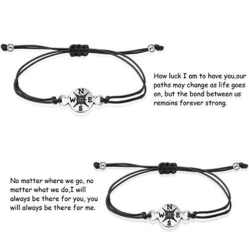 2 pulseras de amistad a juego para regalo a mejor amigo o a tu pareja