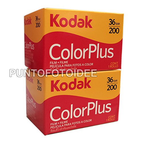 2 rodillos Kodak Color Plus 35 mm, 200/36-Conf. 2 unidades-Protector-Ruedecilla-fotografía