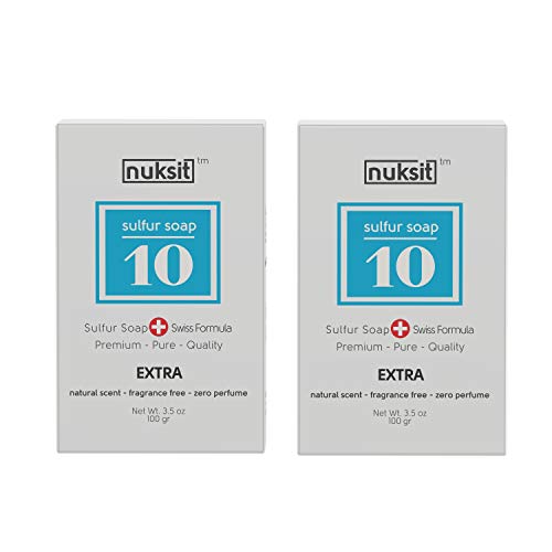 2 Stück Schwefel Seife 10% – nuksit 10% azufre jabón – 2 Pack – 407