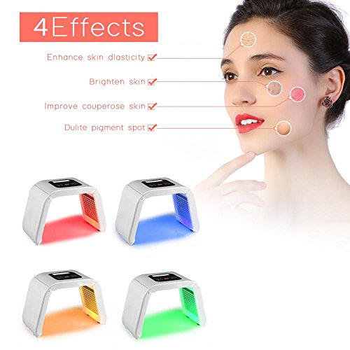 2 tipos 4 Color LED luz belleza lámpara tratamiento del acné rajeunissement de la piel Machin