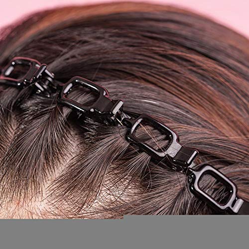 2 uds, Diadema de horquilla de peinado con doble flequillo para mujer, pinza de doble flequillo, pasadores para peinado, pasadores con flequillo hueco, diadema dentada trenzada