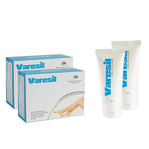2 Varesil Pills + 2 Varesil Cream: Pastillas y Crema para prevenir y aliviar las varices