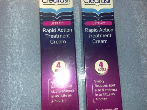 2 x Clearasil Ultra Rápida Acción Tratamiento Crema 25 ml 4hour