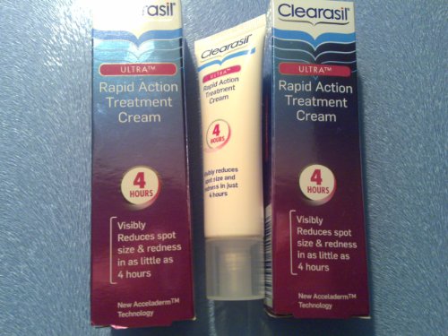2 x Clearasil Ultra Rápida Acción Tratamiento Crema 25 ml 4hour