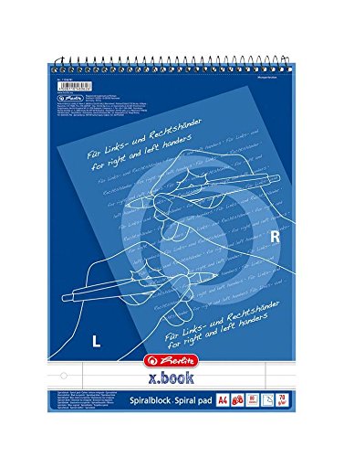 2 x Herlitz Collegeblock/DIN A4/para diestros y zurdos/Líneas + cuadriculado