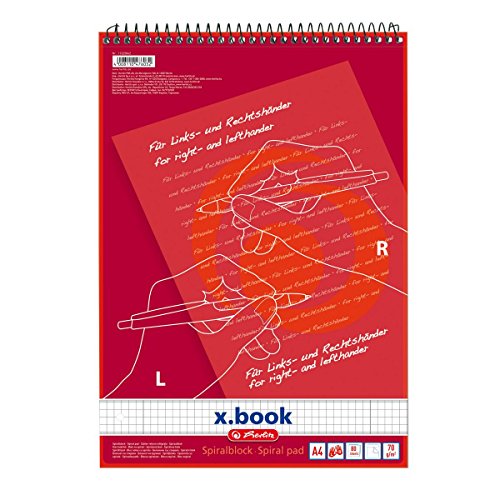 2 x Herlitz Collegeblock/DIN A4/para diestros y zurdos/Líneas + cuadriculado