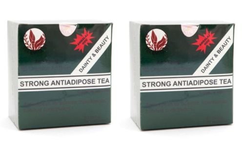 2 x Té fuerte contra adiposo (STRONG ANTI - ADIPOSE TEA) ; Desintoxicante laxante, rápida pérdida de peso - 60 bolsas (2x30 bolsas)