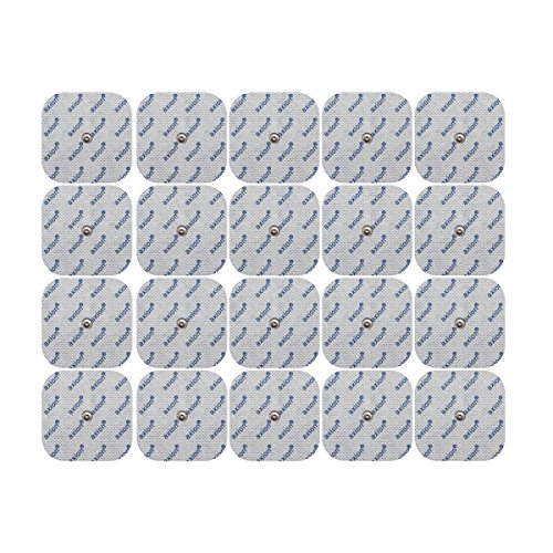 20 Electrodos axion de 50x50 mm TENS & EMS para su aparato COMPEX