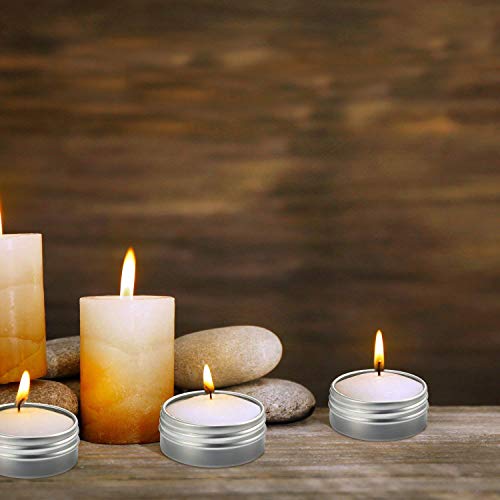 20 piezas aluminio plateado, recipiente de cosmética para muestras de bálsamos labiales o cosméticos, cierre de rosca, 15ml / 40ml Bote Tarro de Cosméticos Redondo