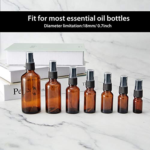 20 Piezas Tapas de Botellas de Spray de Aceite Esencial Tapas de Spray de Aceite Repuesto de Pulverizador de Niebla Tapas Reutilizables de Bomba para 5 ml, 15 ml 20ml Botellas de Aceites Esenciales