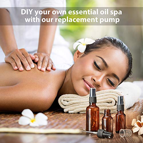 20 Piezas Tapas de Botellas de Spray de Aceite Esencial Tapas de Spray de Aceite Repuesto de Pulverizador de Niebla Tapas Reutilizables de Bomba para 5 ml, 15 ml 20ml Botellas de Aceites Esenciales