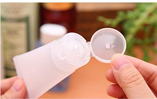 20 unidades de transparente vacío rellenable plástico suave tubos de muestras de cosméticos tarros de maquillaje recipientes de viaje para bálsamos labiales