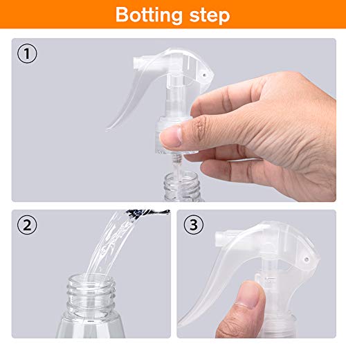 200ML Botella de Spray (3 PCS), Guiseapue Botella vacía de nebulización superfina,Botella de Spray Transparente de Agua Pulverizador de Cabello a Prueba de fugaspara Viajes Belleza Limpieza