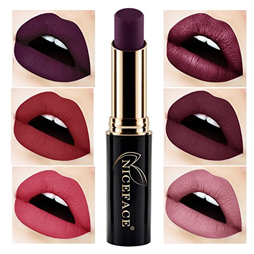 2018 Labiales Mate Larga Duracion Pintalabios Permanente de Maquillaje Profesional 24 Colores para Niñas y Mujer por ESAILQ