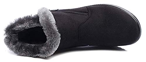 2019 Zapatos Invierno Mujer Botas de Nieve Casual Calzado Piel Forradas Calientes Planas Outdoor Boots Antideslizante Zapatillas para Mujer