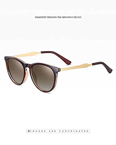 2020 gafas de sol de las gafas de sol El nuevo círculo de sol polarizadas gafas de metal TR de conducción al aire libre 6905,Sazonado mijo cuidado de papilla para preparar té / C39 doble-P21,figura