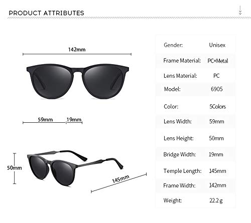 2020 gafas de sol de las gafas de sol El nuevo círculo de sol polarizadas gafas de metal TR de conducción al aire libre 6905,Sazonado mijo cuidado de papilla para preparar té / C39 doble-P21,figura