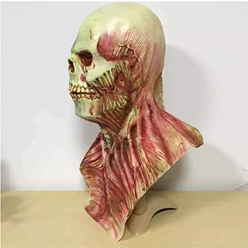 2021 decoración de Halloween máscara de zombie partido cráneo zombie partido de Cosplay del traje de miedo la decoración máscara de adulto monstruo malvado DOISLL