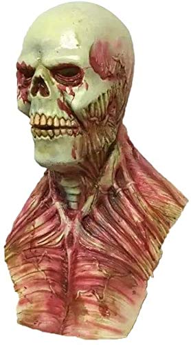 2021 decoración de Halloween máscara de zombie partido cráneo zombie partido de Cosplay del traje de miedo la decoración máscara de adulto monstruo malvado DOISLL