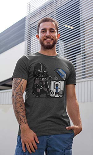 209-Camiseta Robotictrashcan (L,Gris Oscuro)