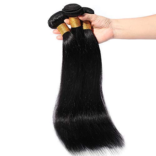 20cm Extensiones de Cortina de Pelo Natural [Brazilian Human Hair 3 Bundles] Straight (300g)