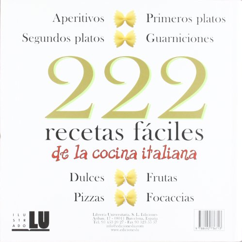 222 Recetas fáciles de la cocina italiana (Cocina Gastronomia (lu))