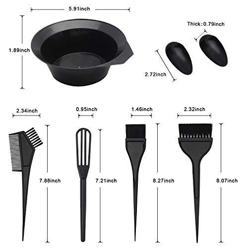 23 Piezas Kit De Coloración Tinte Herramientas Conjunto Para Coloración(Bol De Tinte Para El Cabello + Cepillo De Tinte De Pelo+ Clips+Cuchara De Mezcla+Guantes)
